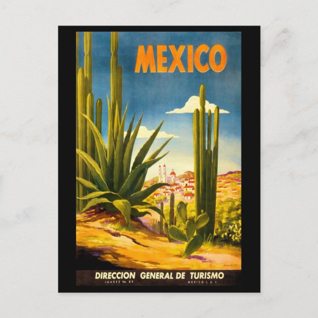 Mexico Travel Poster Postcard (Front)