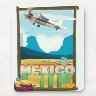 Mexico Travel poster print. Mouse Pad