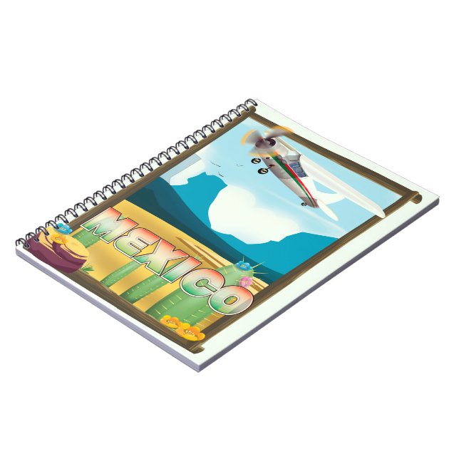 Mexico Travel poster print. Notebook (Left Side)