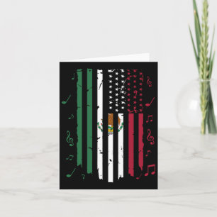 Mexico Us Flag Patriot Mexican Flag American Flag  Card