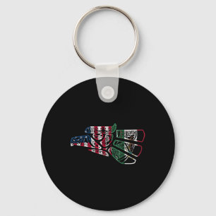 Mexico Us Flag Patriot Mexican Flag American Flag Key Ring