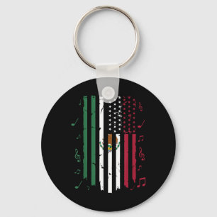 Mexico Us Flag Patriot Mexican Flag American Flag Key Ring