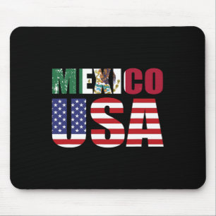 Mexico Us Flag Patriot Mexican Flag American Flag Mouse Pad