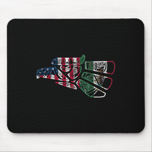 Mexico Us Flag Patriot Mexican Flag American Flag Mouse Pad
