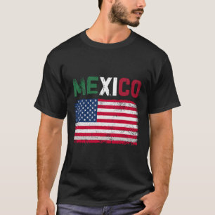 Mexico Us Flag Patriot Mexican Flag American Flag  T-Shirt