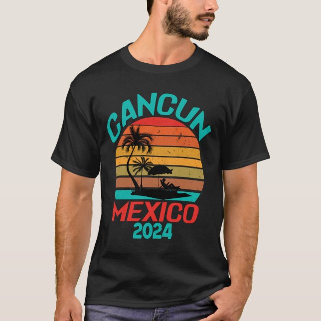 Mexico Vacation 2024, Cancun Mexico 2024 Souvenir T-Shirt (Front)