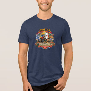 Mexico-Venezuela Topos Aztecas Rescue Team Emblem Tri-Blend Shirt
