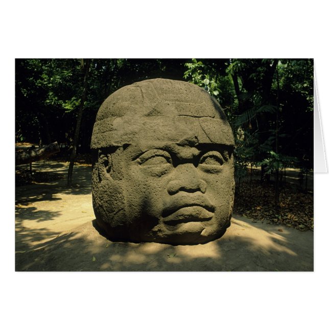 Mexico, Villahermosa, giant Olmec head, La Venta (Front Horizontal)