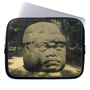 Mexico, Villahermosa, giant Olmec head, La Venta Laptop Sleeve