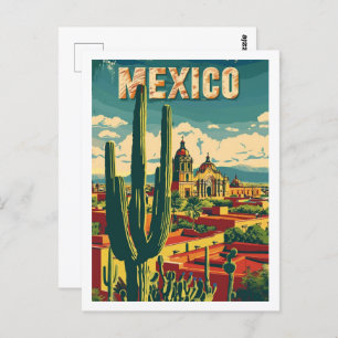 Mexico Vintage Famous Travel Place Postcard