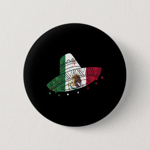 Mexico Vintage Mexican Flag Pride Hat Tijuana 6 Cm Round Badge
