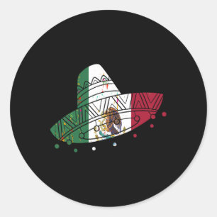 Mexico Vintage Mexican Flag Pride Hat Tijuana Classic Round Sticker