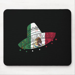 Mexico Vintage Mexican Flag Pride Hat Tijuana  Mouse Pad