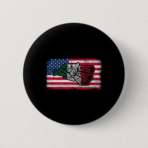 Mexico Vintage Mexican Flag Pride Hecho En Mexico 6 Cm Round Badge