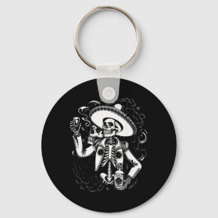 Mexico Vintage Skeleton Dia De Los Muertos Mexican Key Ring