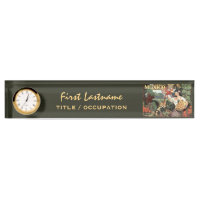 Mexico vintage travel desk nameplate