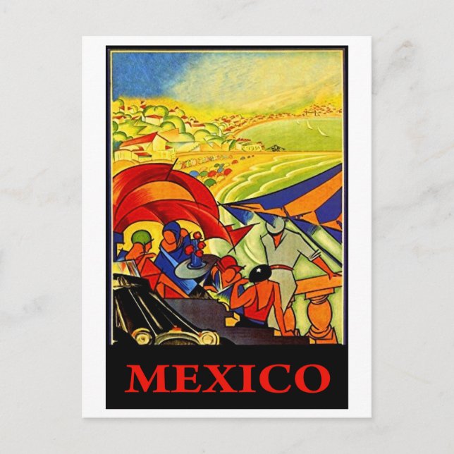 Mexico, vintage travel postcard (Front)