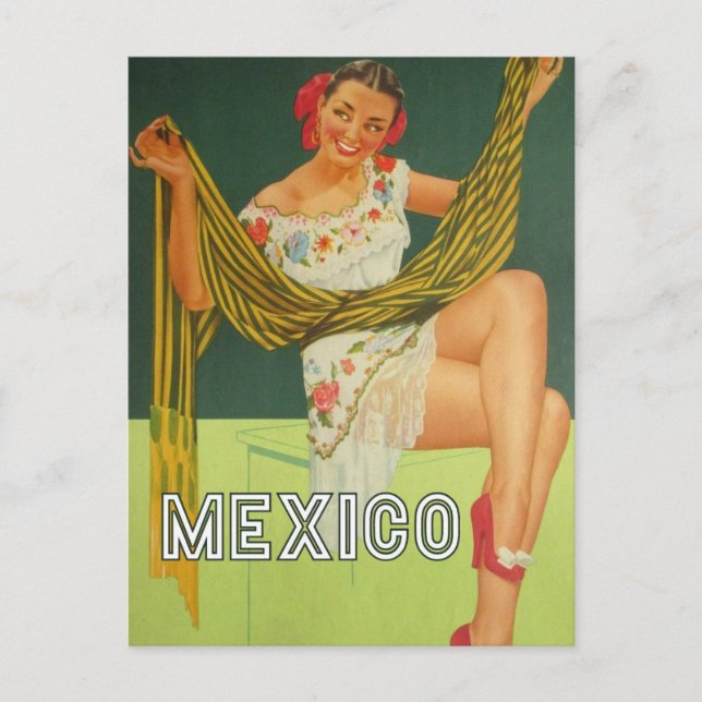 Mexico vintage Travel postcard (Front)