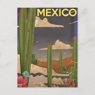 Mexico Vintage travel poster. Postcard