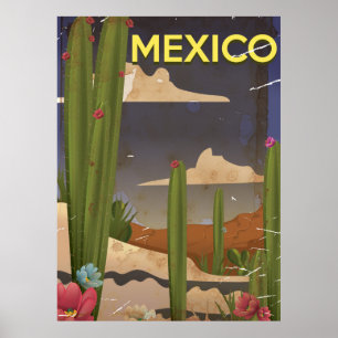 Mexico Vintage travel poster. Poster