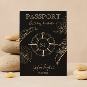 Mexico World Map  Birthday Passport  Invitation