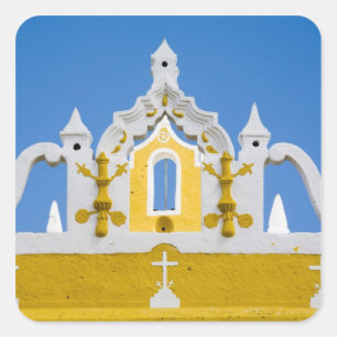 Mexico, Yucatan, Izamal. The Franciscan Convent 3 Square Sticker