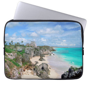 Mexico, Yucatan, Peninsula, Ruins Of Tulum, Mayan Laptop Sleeve