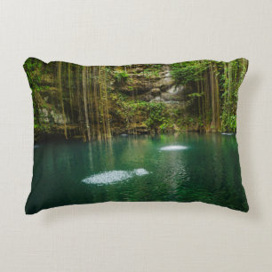 Mexico, Yucatan, Scenic Lake Decorative Cushion