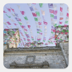 Mexico, Yucatan, Valladolid, La Parraquia de San Square Sticker