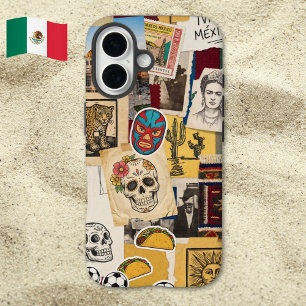 Mexicore Collage Mexican Heritage Scrapbook Art iPhone 16 Case