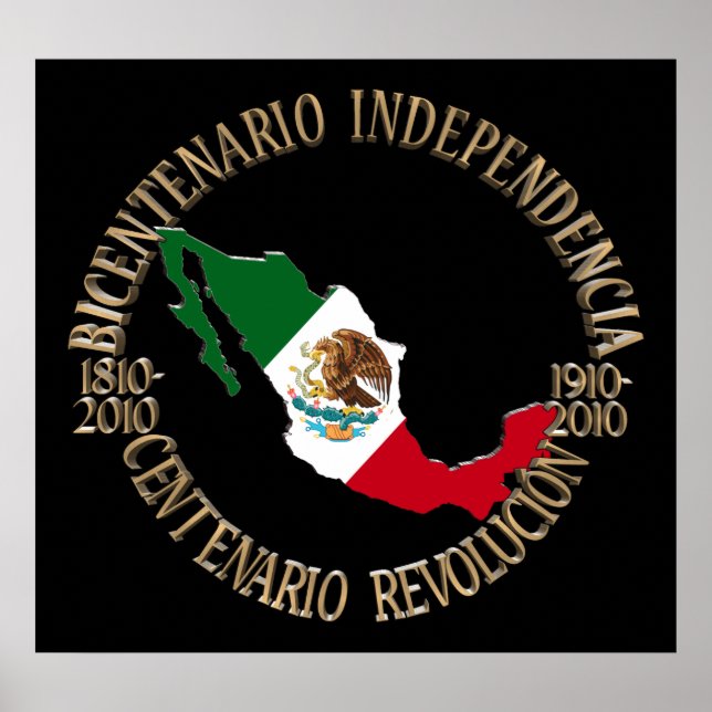Mexico's Bicentennial & Centennial Celebration Poster (Front)