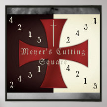 Meyer's Cutting Square - Templar Cross
