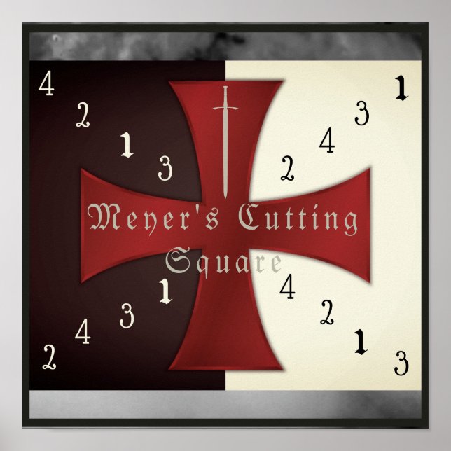 Meyer's Cutting Square - Templar Cross Poster (Front)