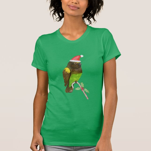 Meyer's parrot Christmas style T-Shirt (Front)