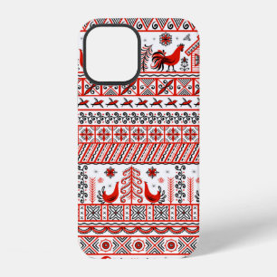 Mezen painting. Decorative seamless pattern. Chick iPhone 12 Case