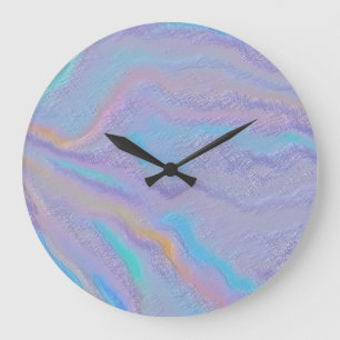 Mezmerizing Iridescent Stone Large Clock
