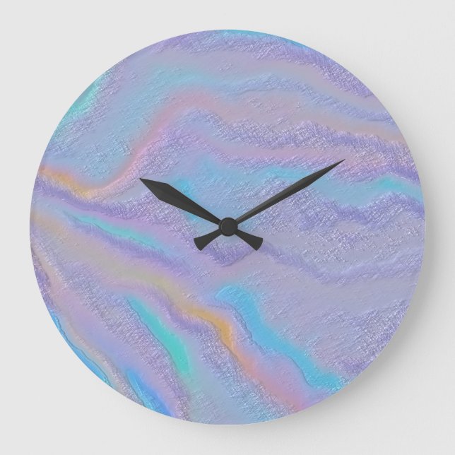 Mezmerizing Iridescent Stone Large Clock (Front)