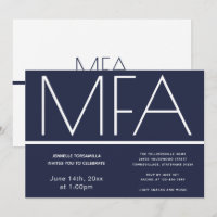 MFA degree Graduation Party Invitation