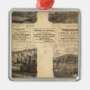 Mfg co, oil fields metal ornament