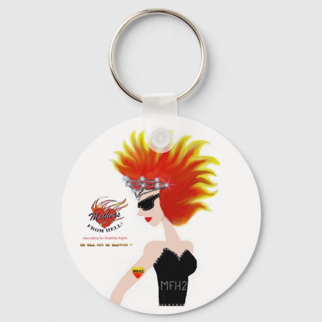 MFH2 - Flaming Hair & Tiara Keychain (Front)