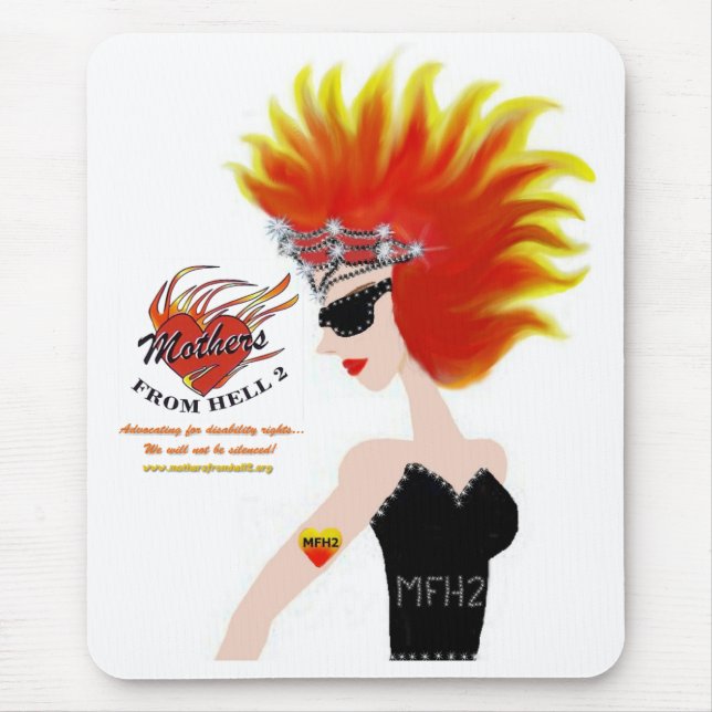 MFH2 - Flaming Hair & Tiara Mousepad (Front)