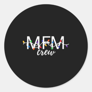 Mfm Crew Christmas Maternal Fetal Medicine Obgyn N Classic Round Sticker