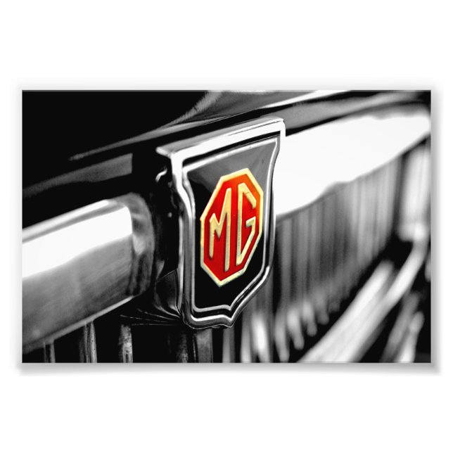 MG Classic British Sports Motor Car Photo Print (Front)