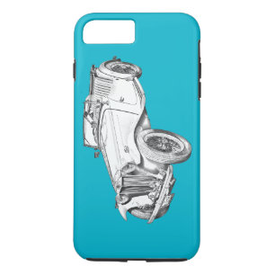 MG Convertible Antique Sports Car Illustration iPhone 8 Plus/7 Plus Case