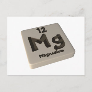 Mg magnesium postcard