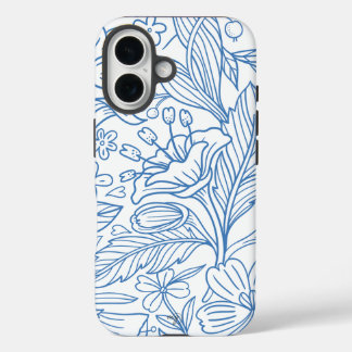 MG white botanical pattern IPhone Case