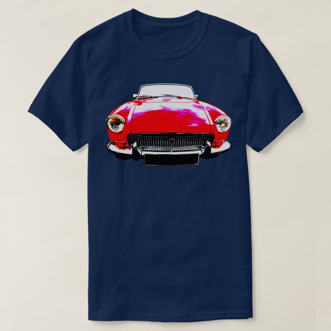 MGB 1970s classic high contrast red T-Shirt (Design Front)