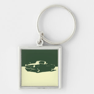 MGB, 1971 - Racing Green on light keychain