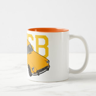 mgb yellow Two-Tone coffee mug