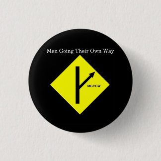 MGTOW Logo Button-Small-Black Background 3 Cm Round Badge